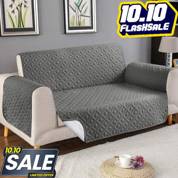 Micro Quilted Sofa Cover - Grey